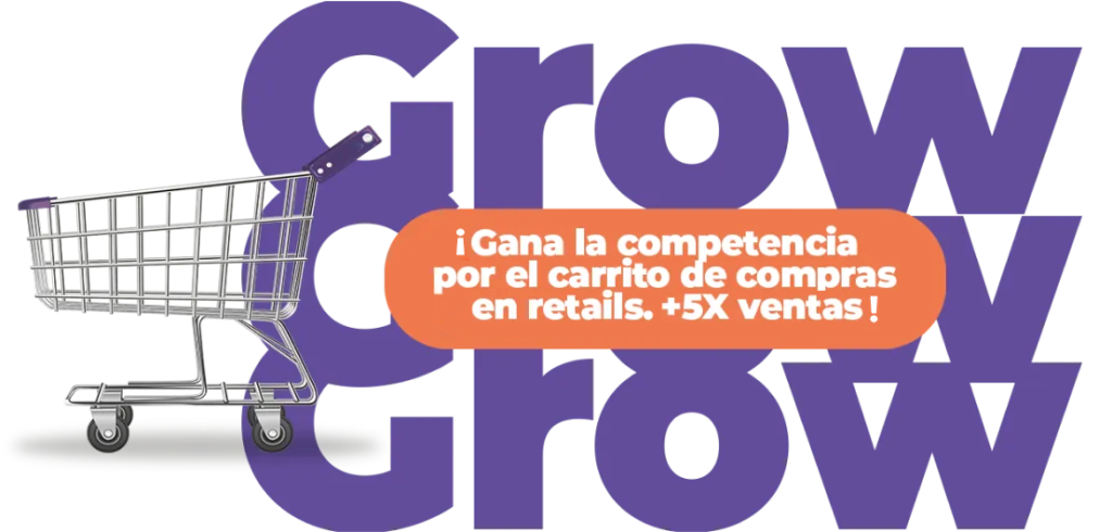 letras grow con carrito de compras PNG (digital shelf software)